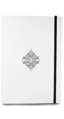 Білий зошит-скетчбук art Parchment з резинкою, нелінований