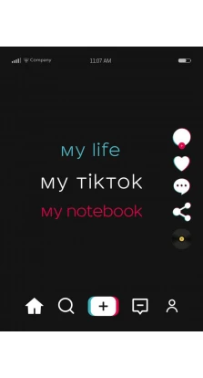 Блокнот. My life my TikTok my notebook (формат А4, мягкая обложка, круглые углы, блок в точку)
