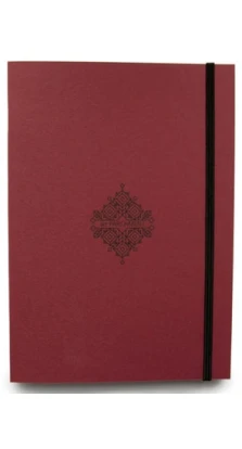 Бордовий зошит-скетчбук art Parchment з резинкою, нелінований