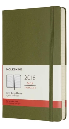 Ежедневник Moleskine «Classic» (2018), оливковый, Large
