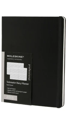 Еженедельник с планером «Professional Taskmaster» (вертикальный, 2013), XL, черный