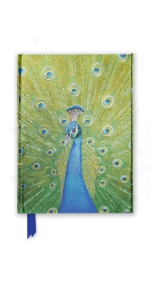 Peacock in Blue & Green. Foiled Journal
