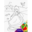 Холст для рисования на картоне «Милая принцесса» (18х24 см) (Х-9686). Фото 1