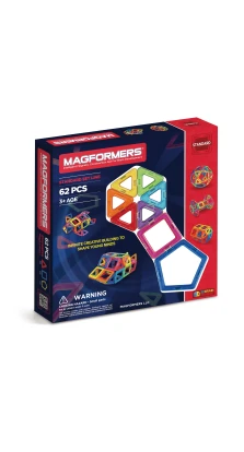 Magformers. Магнитный конструктор «Базовый набор», 62 елементов