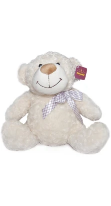 Мягкая игрушка - Медведь (белый, с бантом, 40 cm)