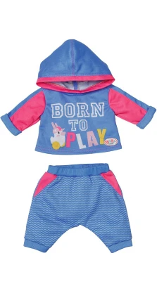 Набор одежды для куклы Baby Born Спортивный костюм для бега Голубой (на 43 cm, голубой)