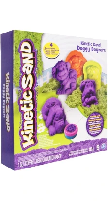 Набор песка для детского творчества - Kinetic Sand Doggy (фиолетовый, зеленый)