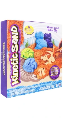 Набор песка для детского творчества - Kinetic Sand Dino (голубой, коричневый)