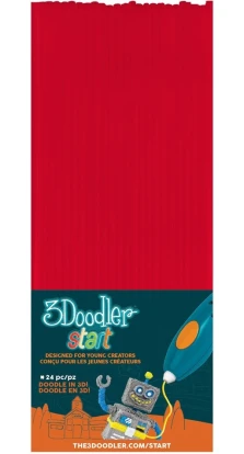Набор стержней для 3D-ручки 3Doodler Start (красный)