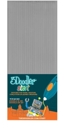 Набор стержней для 3D-ручки 3Doodler Start (серый)