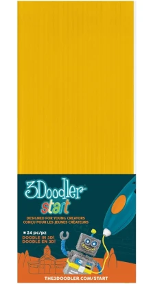 Набор стержней для 3D-ручки 3Doodler Start (желтый)