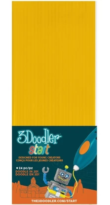 Набор стержней для 3D-ручки 3Doodler Start (желтый, 24 шт)