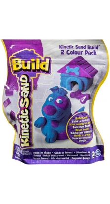 Песок для детского творчества - Kinetic Sand Build (голубой, фиолетовый)