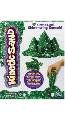 Песок для детского творчества - Kinetic Sand Metallic (Зеленый)