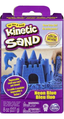 Песок для детского творчества - Kinetic Sand Neon (голубой)
