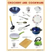Плакат. Crockery and cookware / Посуда и кухонные принадлежности (англ.). Фото 1