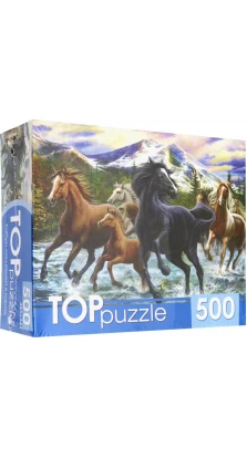 TOPpuzzle-500 Табун лошадей в горах