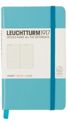 Записная книжка Leuchtturm1917, Карманная, Линейка, Бирюзовый