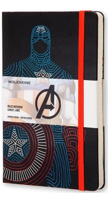 Записная книжка Moleskine Avengers, Large, в линейку, Капитан Америка