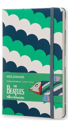 Записная книжка Moleskine Beatles, Large, в линейку, зеленая