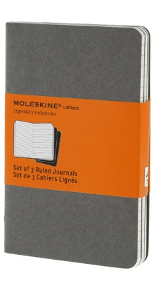 Записная книжка Moleskine «Cahier» , Pocket, в линейку, светло-серая