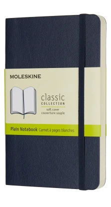 Записная книжка Moleskine Classic карманная, нелинованная, сапфир, мягкая
