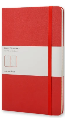 Записная книжка Moleskine «Classic» , Large, с английским алфавитом, красная