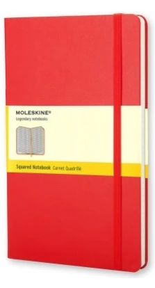 Записная книжка Moleskine «Classic» , Large, в клетку, красная