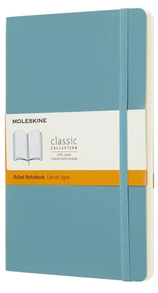 Записная книжка Moleskine «Classic soft» , Large, в линейку, океанский синий