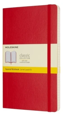 Записная книжка Moleskine «Classic soft» , Large, в клетку, красная