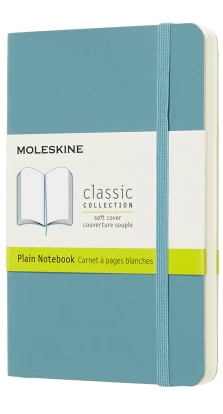 Записная книжка Moleskine «Classic soft» , Pocket, нелинованная, океанский синий