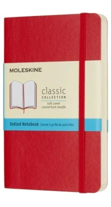 Записная книжка Moleskine «Classic soft» , Pocket, в точку, красная