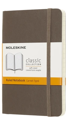 Записная книжка Moleskine «Classic soft» , Pocket, в линейку, коричневая