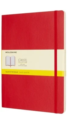 Записная книжка Moleskine «Classic Soft» , xLarge, в клетку, красная